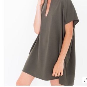 American Apparel Crepe Stretch Tunic Dress